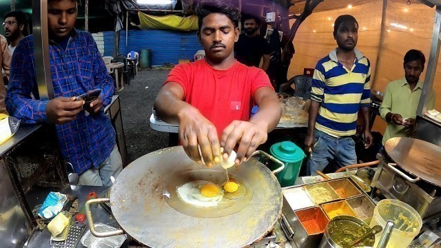 'GoPro 8 Night Street Food Vlog | New Year Special Omelette | Ajay Omelette Center, Vesu, Surat city'