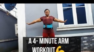 'A 4- Minute Arm Workout/ I tried Popsugar fitness arm workout #Day2 #armworkout #homeworkout'