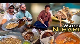 '62 Yeas OLD Food Point Lahore ki Famous Waris Nihari | Lahore Vlog | Street Food | Androon Lahore'