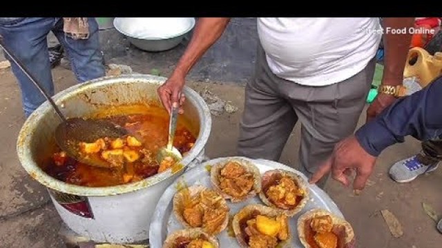 'People Enjoying Mutton Curry in a Picnic | Eating Delicious Food | Street Food Online'