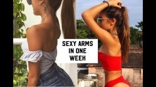 'Get Rid of Flabby Arms in ONE WEEK (Sexy Arm Workout//no equipment)'