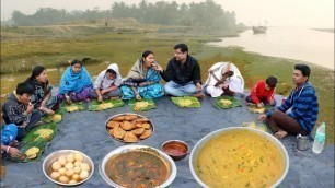 'river side winter season FAMILY PICNIC