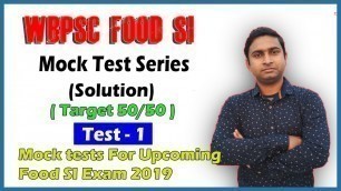 'WBPSC Food SI 2019 Exam Maths Mock Test 1 | Full Solution with Answer Key(Bengali) |Smart Maths'