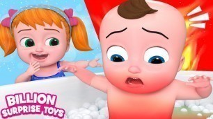 'Hot Vs Cold Bath tub Challenge - Funny Stories for kids  BillionSurpriseToys Cartoons for Kids'