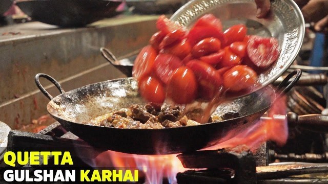 'Mutton Karhai Making in Quetta, Gulshan Karhai Lehri Sajji | Baluchistan Street Food, Pakistan'