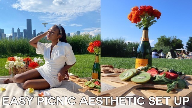 'DIY HOW TO SET UP PICNIC | QUICK, EASY PICNIC AESTHETIC SET UP IDEAS | SUMMER FUN | KENSTHETIC'