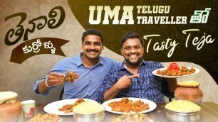 'Tenali Kurrollu | UMA Telugu Traveller with Tasty Teja | Food Vlog | Jabardasth Teja |Travel Vlogger'