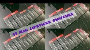 'MAC lipsticks swatches on no makeup Indian Asian skin @MAC Cosmetics India'