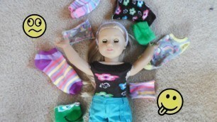 '4 DIY no-sew looks for your AG doll using SOCKS!!!!!'