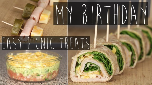 '3 Easy Healthy Picnic Food Ideas | MY BIIIIRTHDAY | Eva Chung'