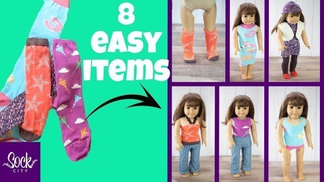 'Make Doll Clothes from Socks | Easy DIY | AG or 18\" | Fun Sock Creations'