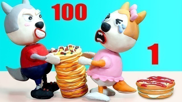 '100 Layers Food Challenge - Wolfoo in real life | Funny Animation Mukbang'