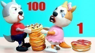 '100 Layers Food Challenge - Wolfoo in real life | Funny Animation Mukbang'