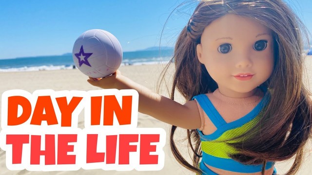 'Day in the Life of American Girl Doll at Her Beach House'