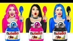 'Pink VS Black VS Blue Food Challenge | Food Of The Same Colors | Try to Eat by RATATA COOL'