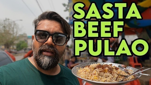 'Sasta Beef Pulao | Street Food | Food Vlog | Who Is Mubeen'