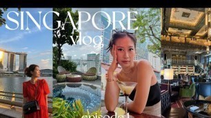 'SINGAPORE TRAVEL VLOG EP 1| exploring the city, trying local food, & valentine\'s day date!'