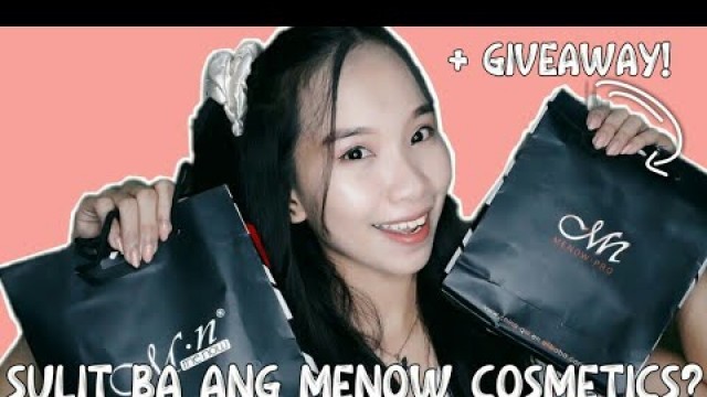 'AFFORDABLE SHOPEE MAKEUP FOR AS LOW AS 165 | Menow Cosmetics Review + GIVEAWAY'