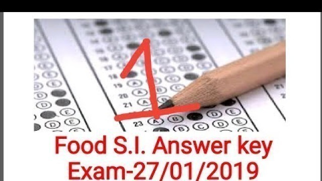 'Food S.I. answer key (psc) 2019'