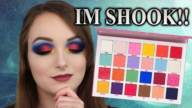 'BEST RAINBOW PALETTE? JAWBREAKER PALETTE EYESHADOW TUTORIAL | JEFFREE STAR COSMETICS'