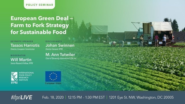 'European Green Deal -- Farm to Fork Strategy for Sustainable Food'