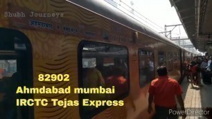 '82902 Ahmedabad-Mumbai IRCTC Tejas Express, Chair Car Full Journey | Tejas Train Vlog'