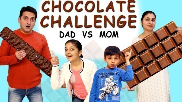 'CHOCOLATE CHALLENGE #Funny #Family | Mom vs Dad Blindfold Challenge | Aayu and Pihu Show'