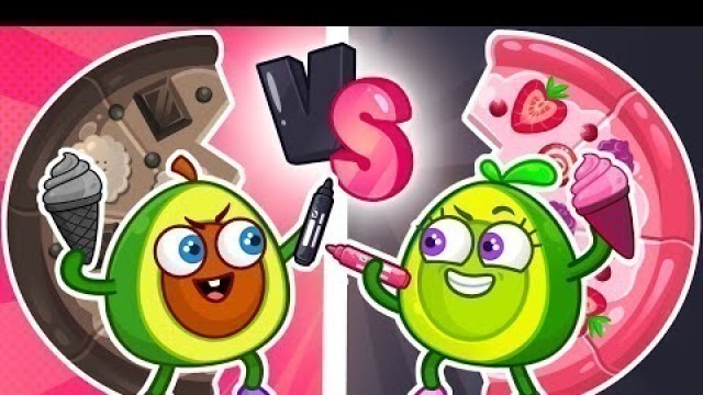 'Black vs Pink Food Challenge || Funny Stories for Kids by Pit & Penny 