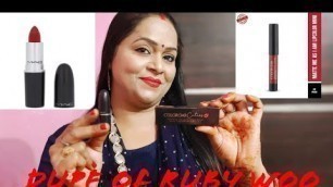 '#MacRubywooDupe#Colourbar#prank01ColourbarBestLipCriyonDupe#Rubywoosweches#Maccosmetics.India#Nykaa#'