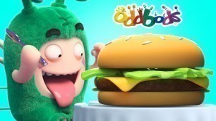 'Oddbods | Love For GIANT BURGERS | Funny Cartoons For Children'