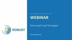 'Municipal Food Strategies: ROBUST Webinar'