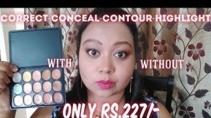 'MeNow Rs.227 Concealer Pallet | 1st Impression - Demo | Cheapest Makeup Product | Makeup Ideas By Gk'