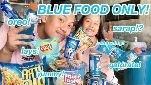 'EATING BLUE FOOD FOR 24HRS!! INASAR KO SI CHLOE! | Grae and Chloe'