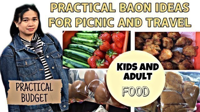 'PRACTICAL BAON IDEAS FOR PICNIC AND TRAVEL FOOD TIPID TIPS #practicalbaonideas #foodtipidtips'