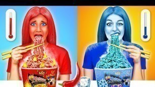 'Hot vs Cold & Red vs Blue Food Challenge by Multi DO Challenge'