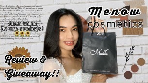 'MENOW COSMETICS REVIEW + GIVEAWAY (CLOSED) TheJDiariesVlogs!'