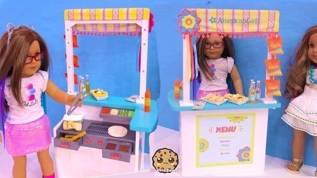 'American Girl Snack Stand with Yummy Mexican Food - Toy Video'