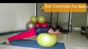 'Abs Exercises/ Ball Exercises / Fitness/sexy abs'