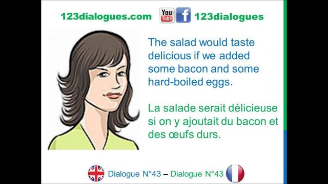 'Dialogue 43 - English French Anglais Français - Picnic Food vocabulary - Repas pour le pique-nique'