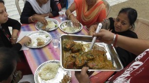 'Great Family Picnic Food |Rice with Mutton Curry - Katla Fish Kalia - Veg Dal |Street Food Loves You'