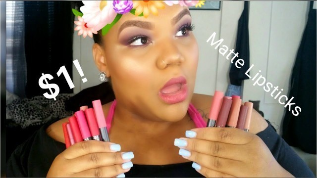 '$1 ebay Matte Lipstick Swatches & Review| MeNow Kissproof'