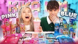 '(ENG SUB) PINK FOOD VS BLUE FOOD ASMR MUKBANG | DESSERTS JELLY CANDY | feat. DANILIS BOOM'