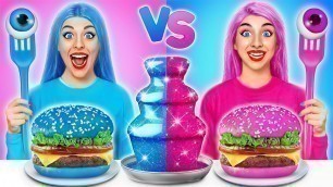 'Blue Food Challenge #1 | Eating only one color food for 24 hours by Multi DO Food'