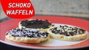 'SCHOKO-REISWAFFELN SELBER MACHEN in 2 Minuten | Fitness Rezepte - Muskelaufbau Ernährung'