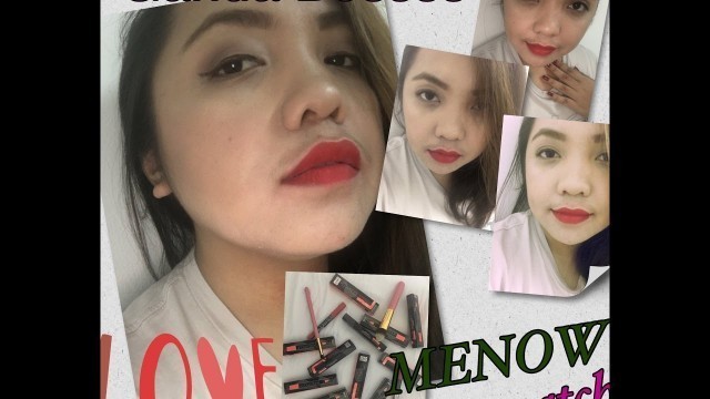 'Menow Kissproof Lipstick Swatches || Chel Javier'