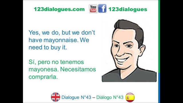 'Dialogue 43 - Inglés Spanish - Picnic food - Comida para el picnic'