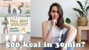 'Ich teste 500 KCAL WORKOUTS | Rachel Gulotta Fitness, Chloe Ting & Popsugar Fitness | Review'