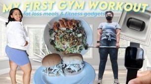 'My First Gym Workout! New Fitness Watch & Earbuds, Cowboy Turkey Burgers'