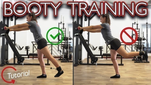 'Booty Übungen - Po trainieren am Kabelzug | Tutorial | Kernfit'