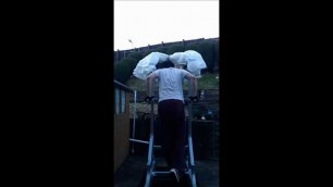 'Doing Dips In The Cold With Confidence Fitness Olympic Power Tower V2'